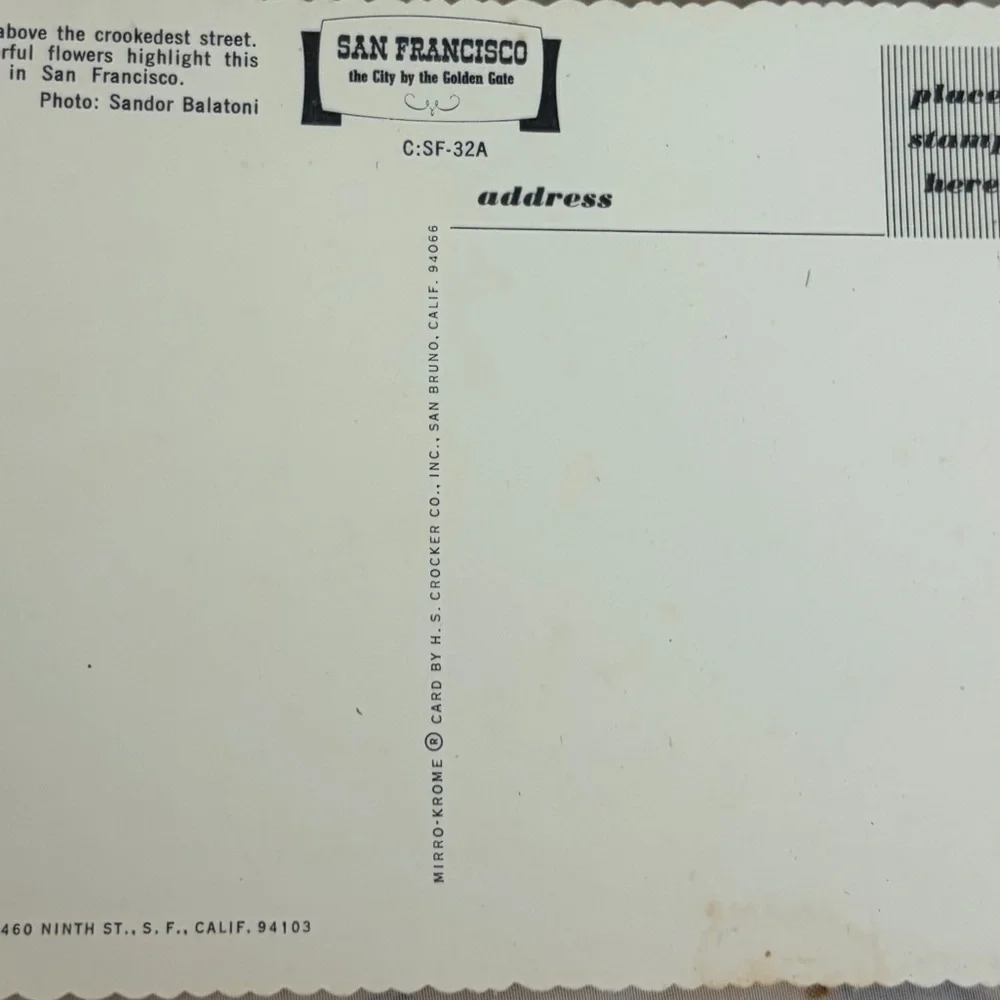 San Francisco Lombard Street Postcard